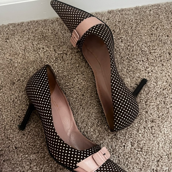 Casadei Brown Polka Dot Pumps - Picture 5 of 6